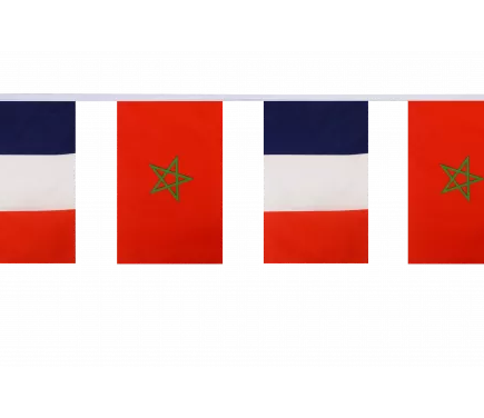 France and Morocco flags