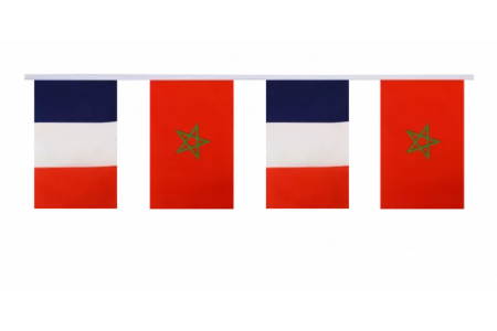 France and Morocco flags